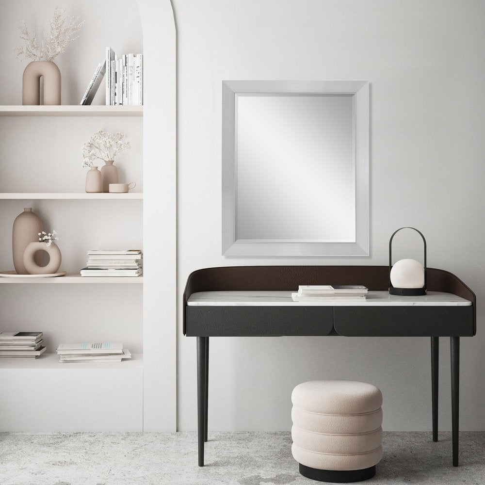 32" Silver Framed Accent Mirror
