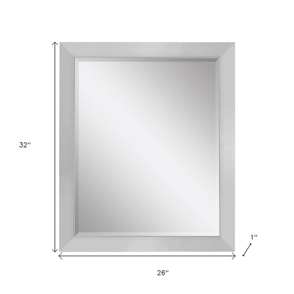 32" Silver Framed Accent Mirror