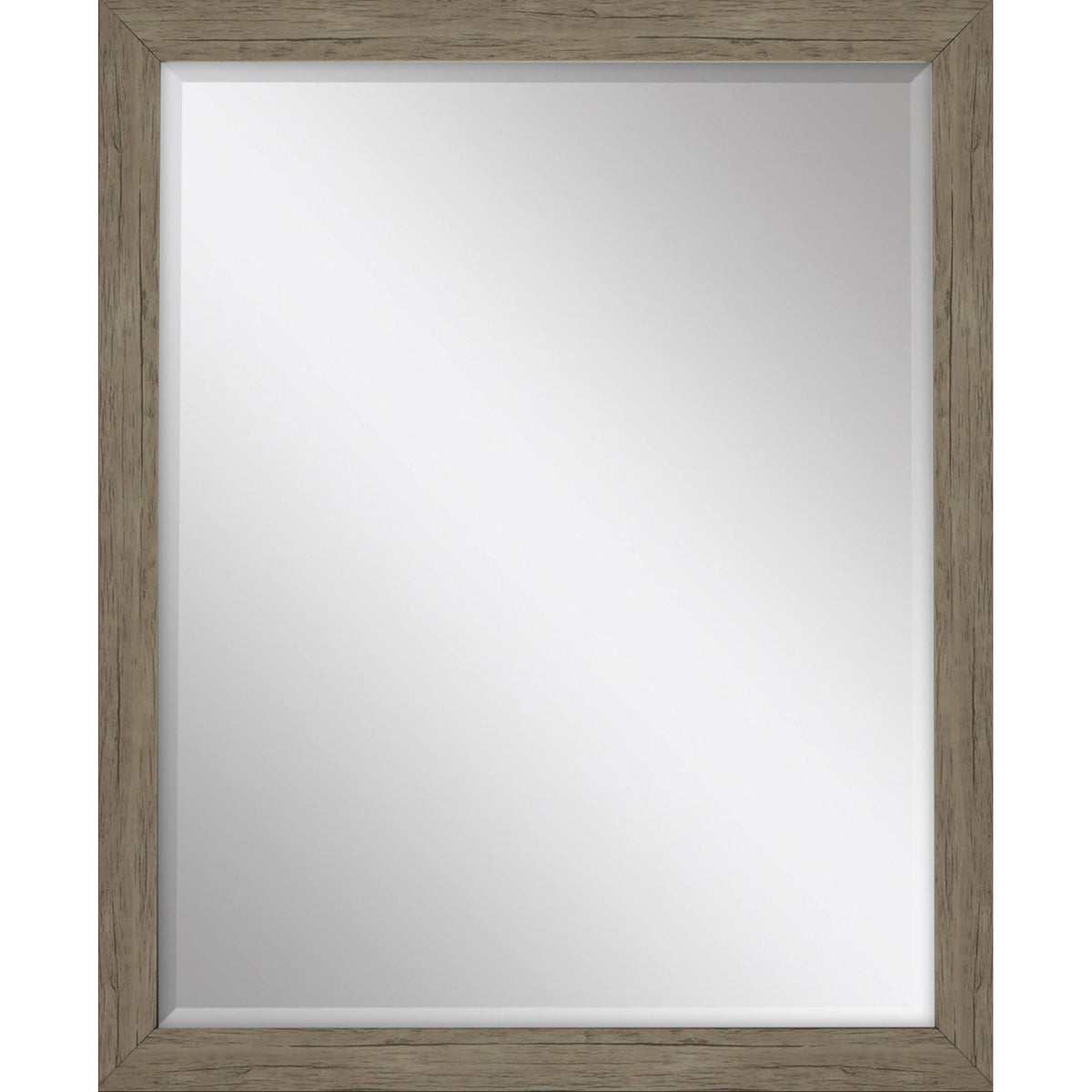 43" Light Brown Framed Accent Mirror