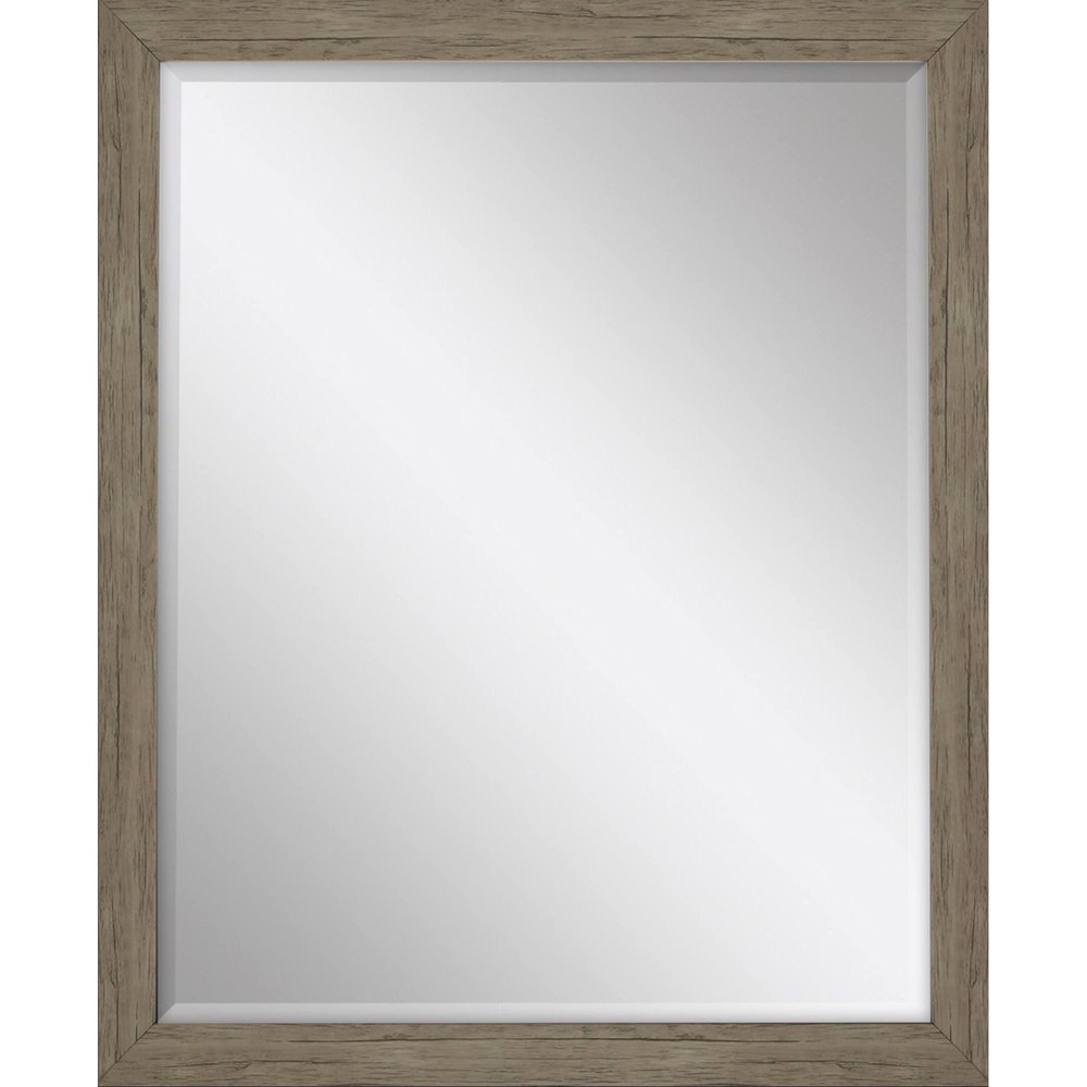 43" Light Brown Framed Accent Mirror