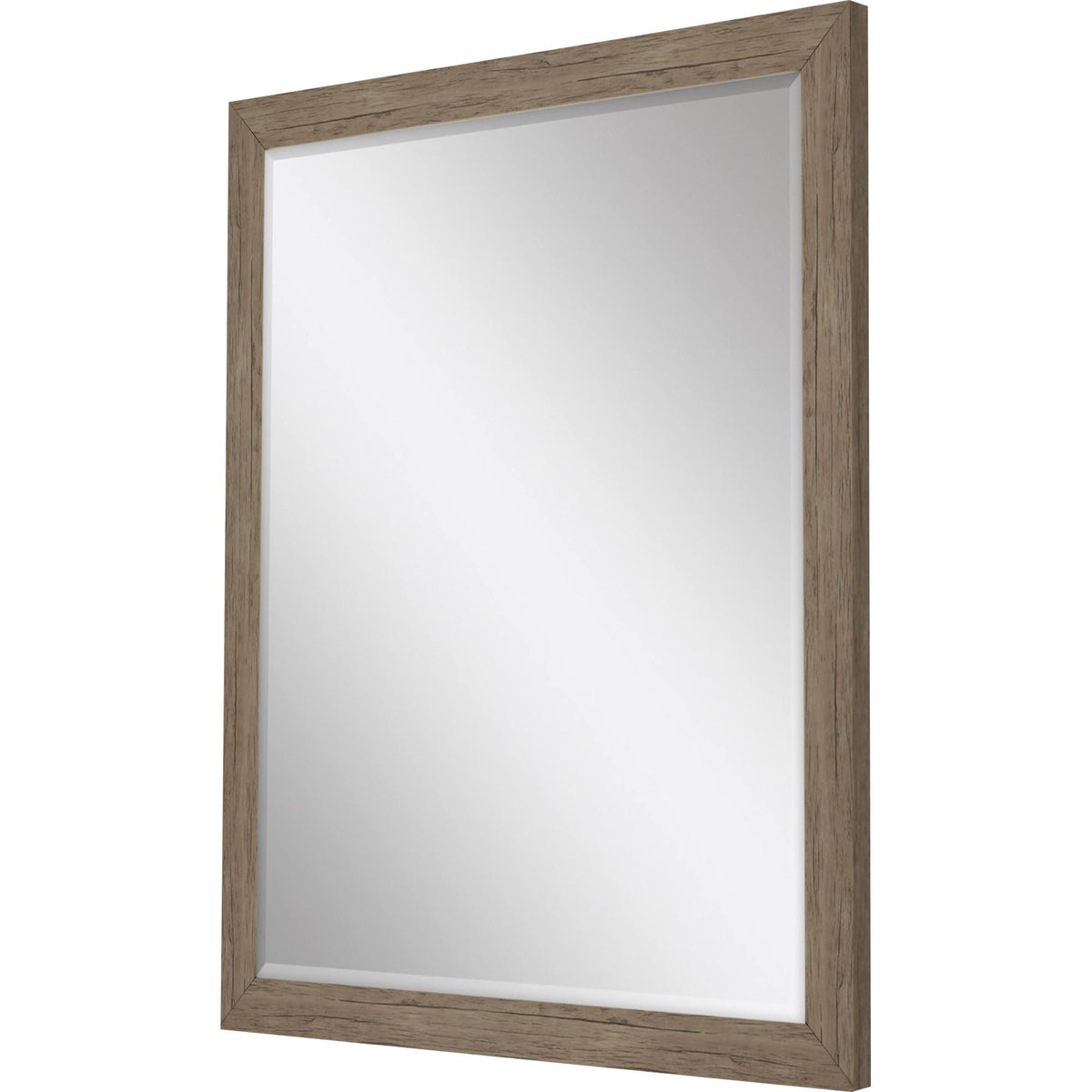 43" Light Brown Framed Accent Mirror