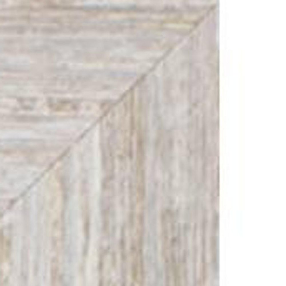 32" White Distressed Wood Framed Accent Mirror