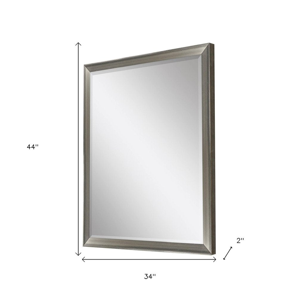 44" White Framed Accent Mirror