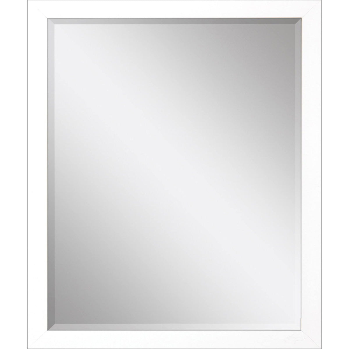 31" White Framed Accent Mirror
