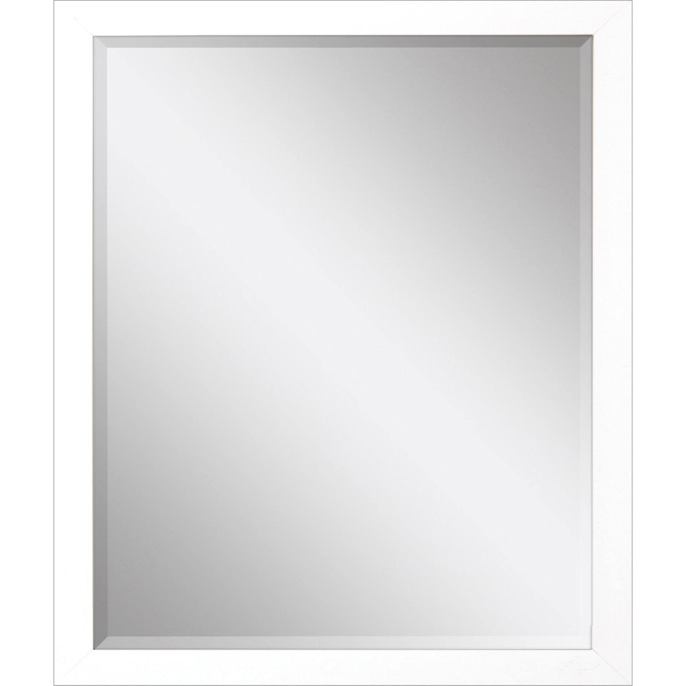 31" White Framed Accent Mirror