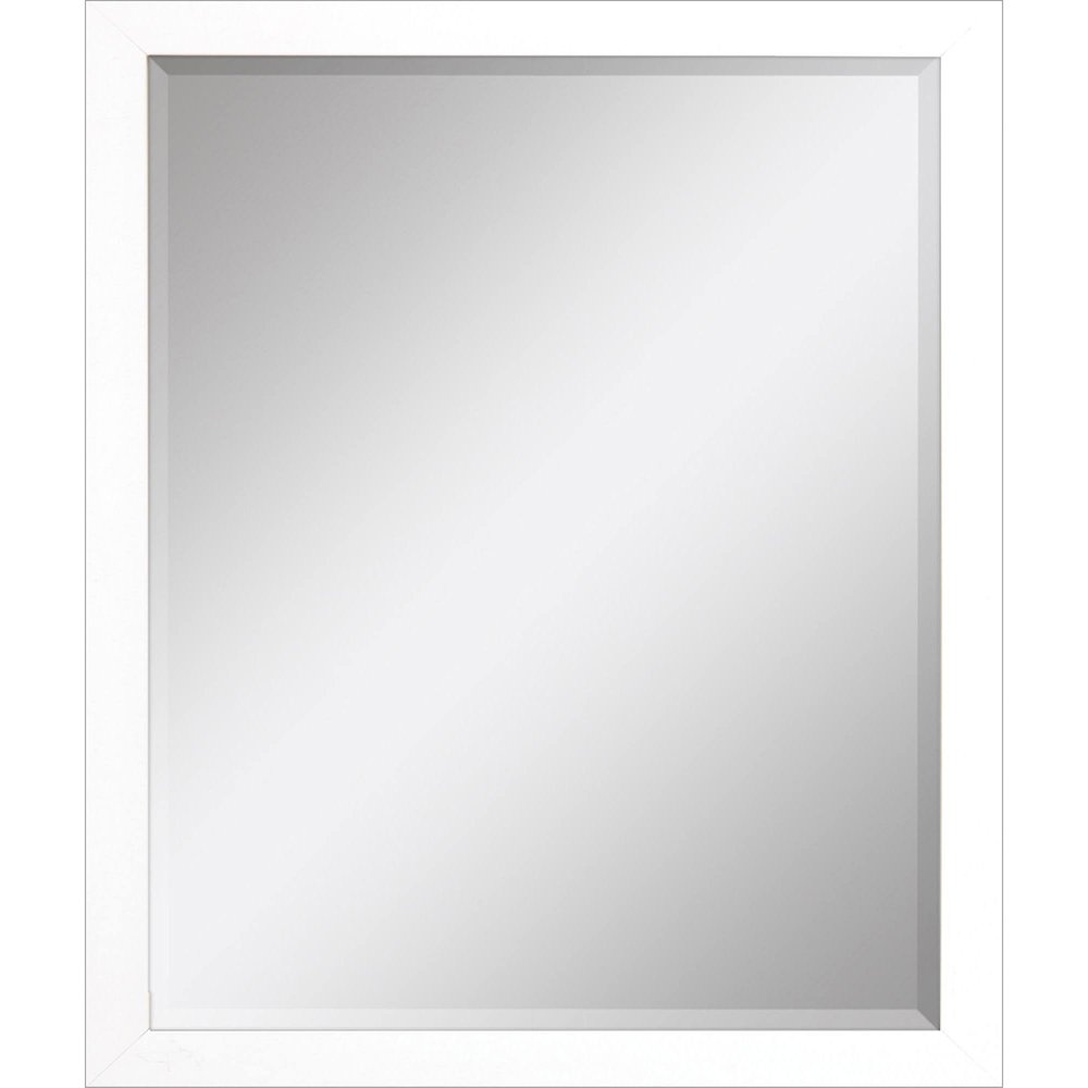 33" White Framed Accent Mirror