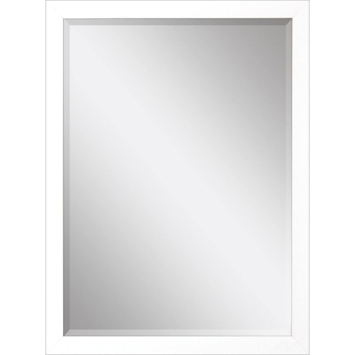 39" White Accent Mirror
