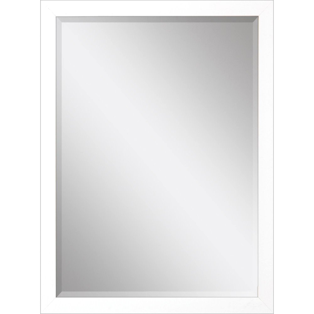 39" White Accent Mirror