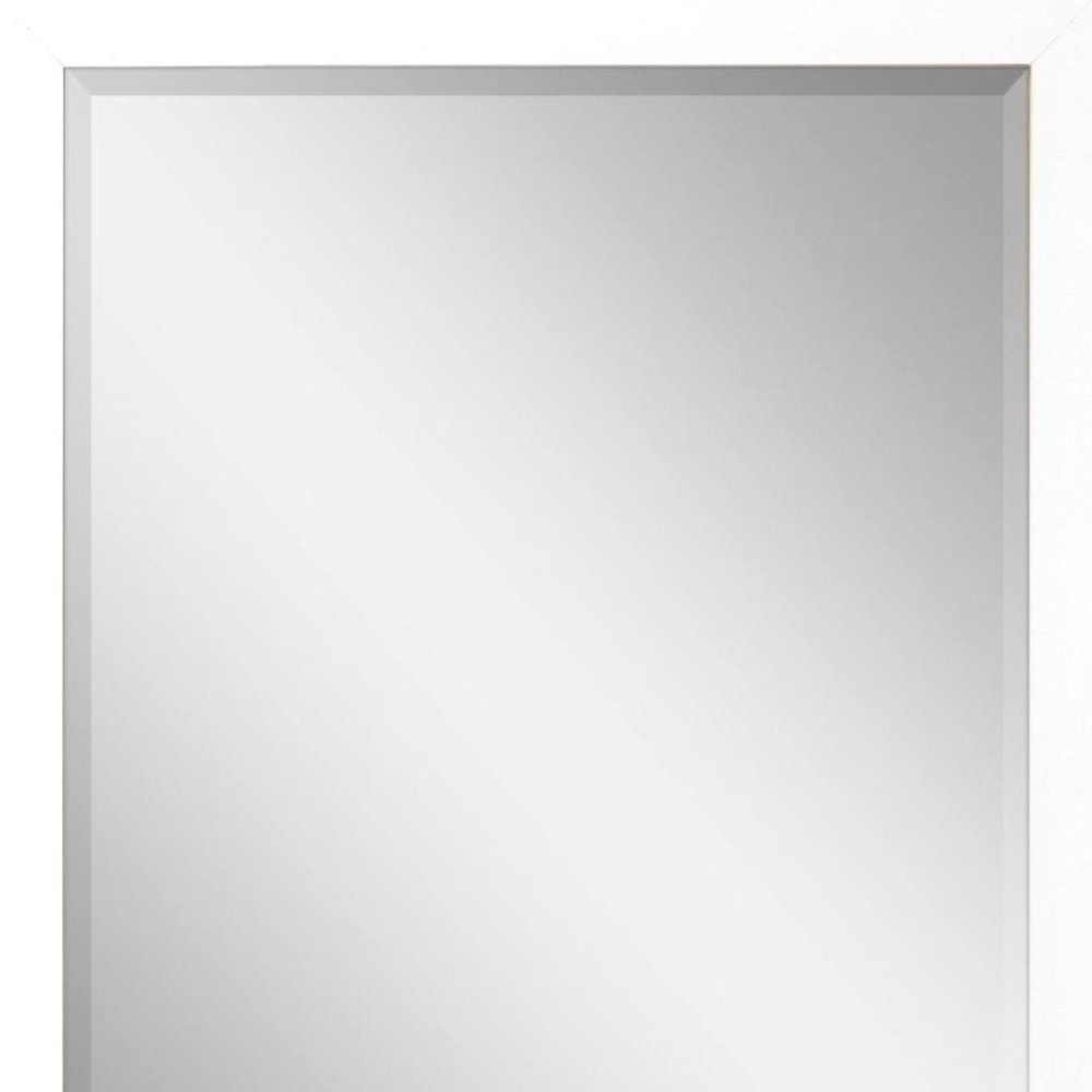 39" White Accent Mirror
