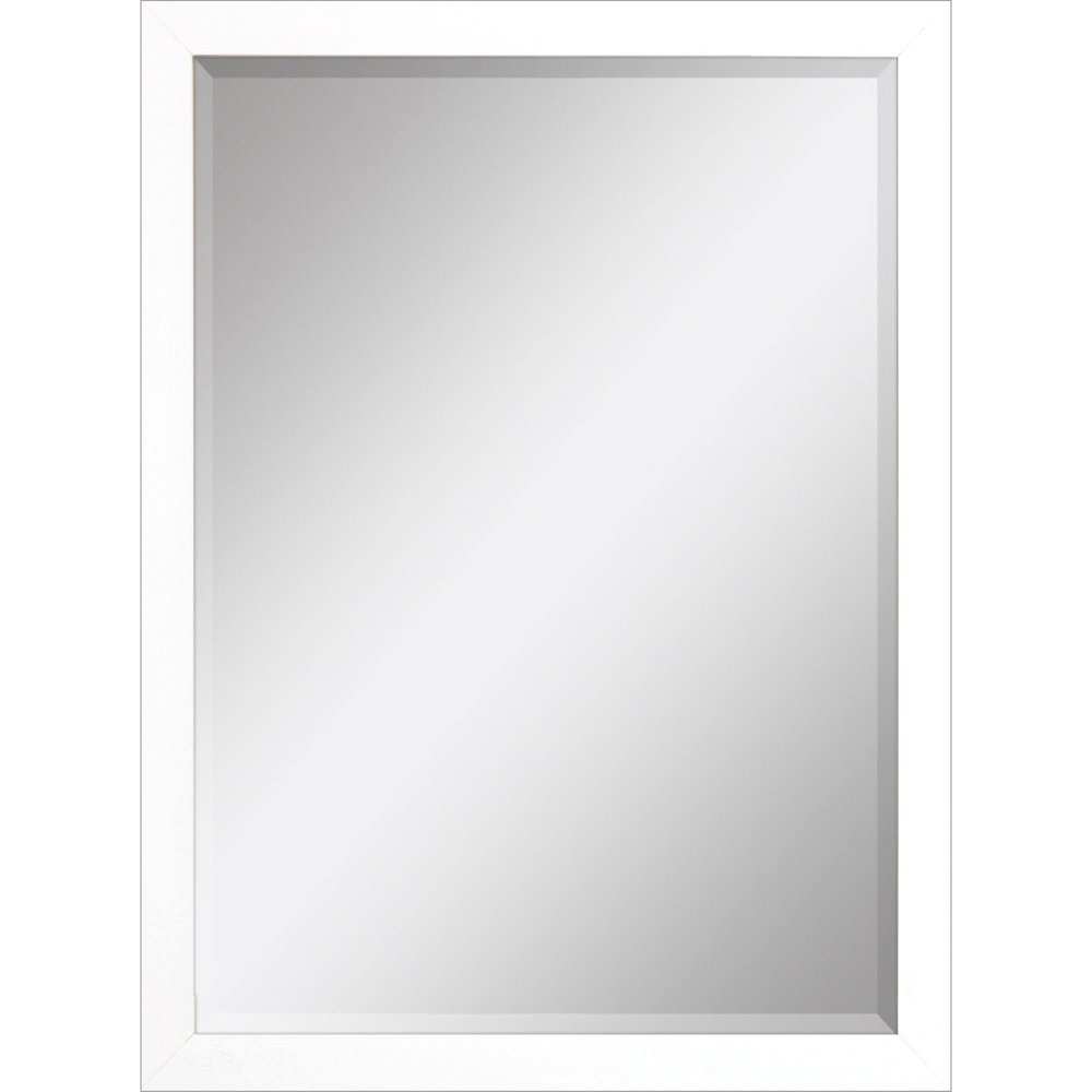 39" White Accent Mirror