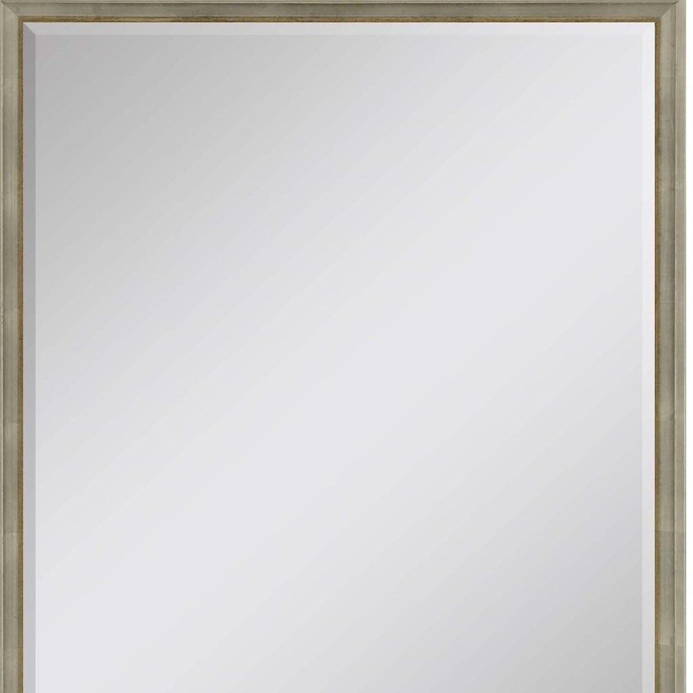 50" Silver Wood Accent Mirror