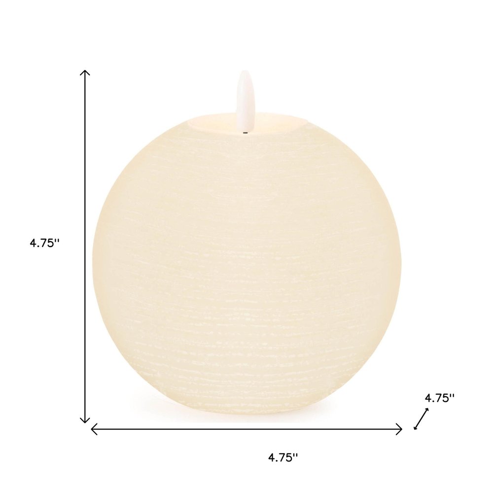 Set of Two Ivory Unscented Candle Flameless Designer Candles