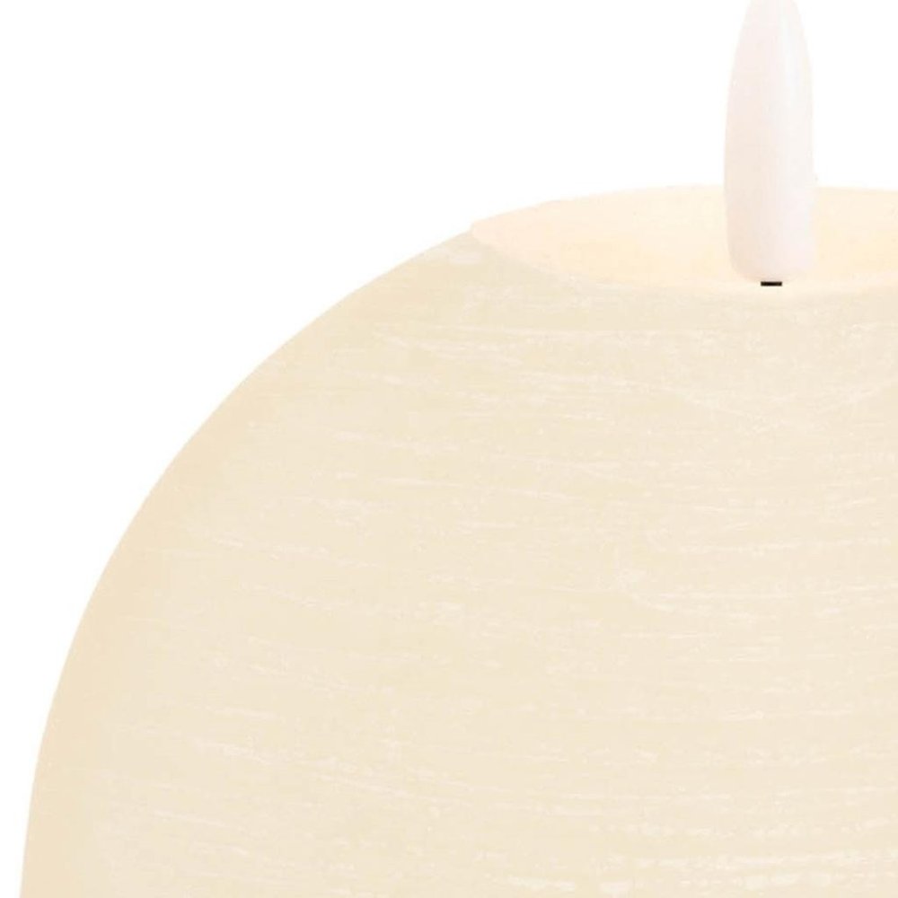 Set of Two Ivory Unscented Candle Flameless Designer Candles