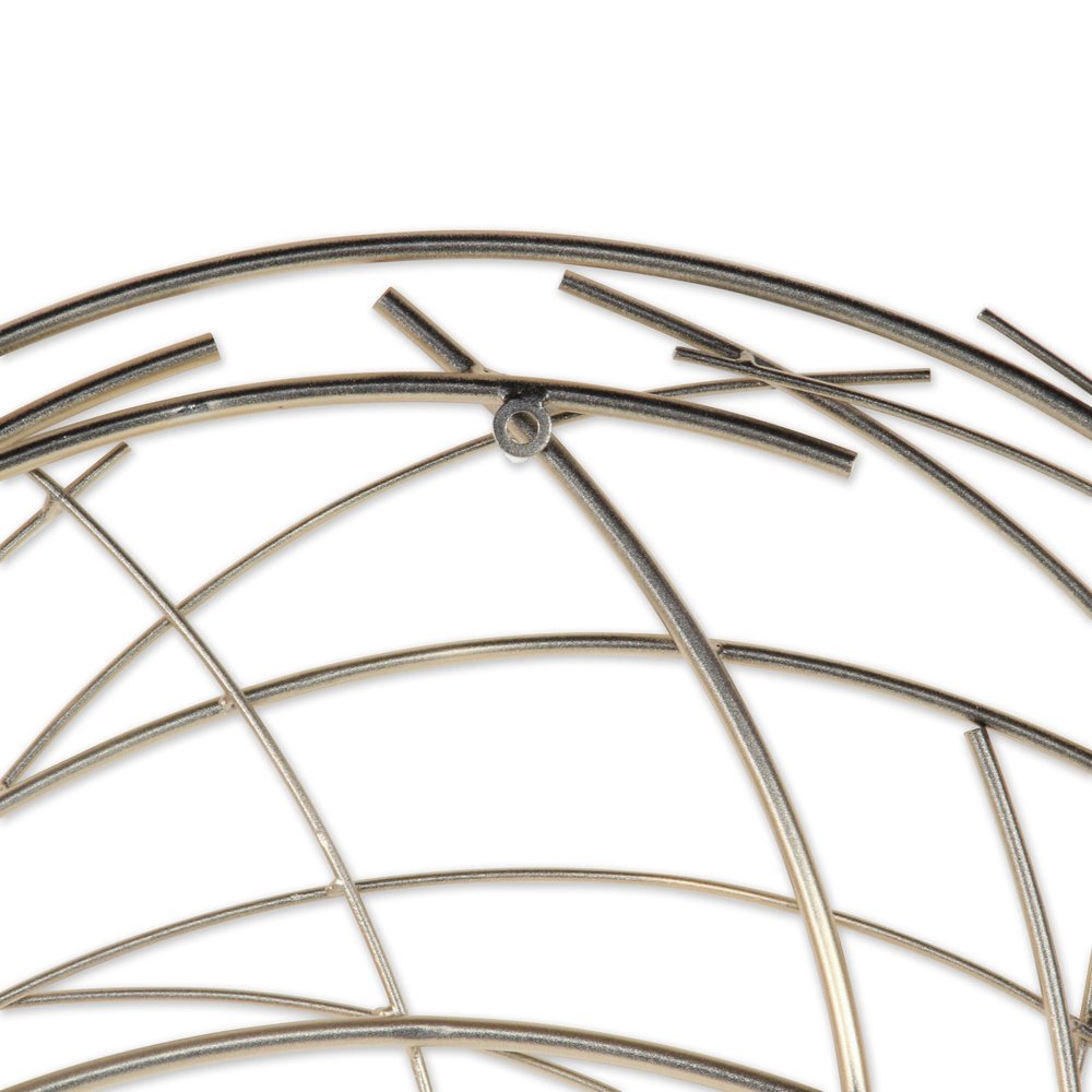 26" X 26" Gold Abstract Metal Circle Hanging Dimensional Sculpture