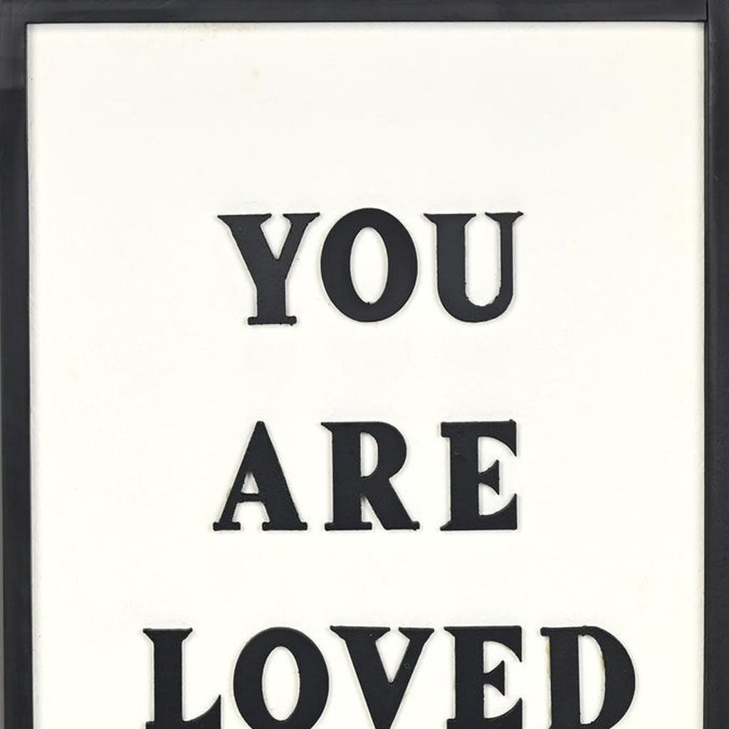 16" X 12" Black And White You Are Loved Framed Wall Decor