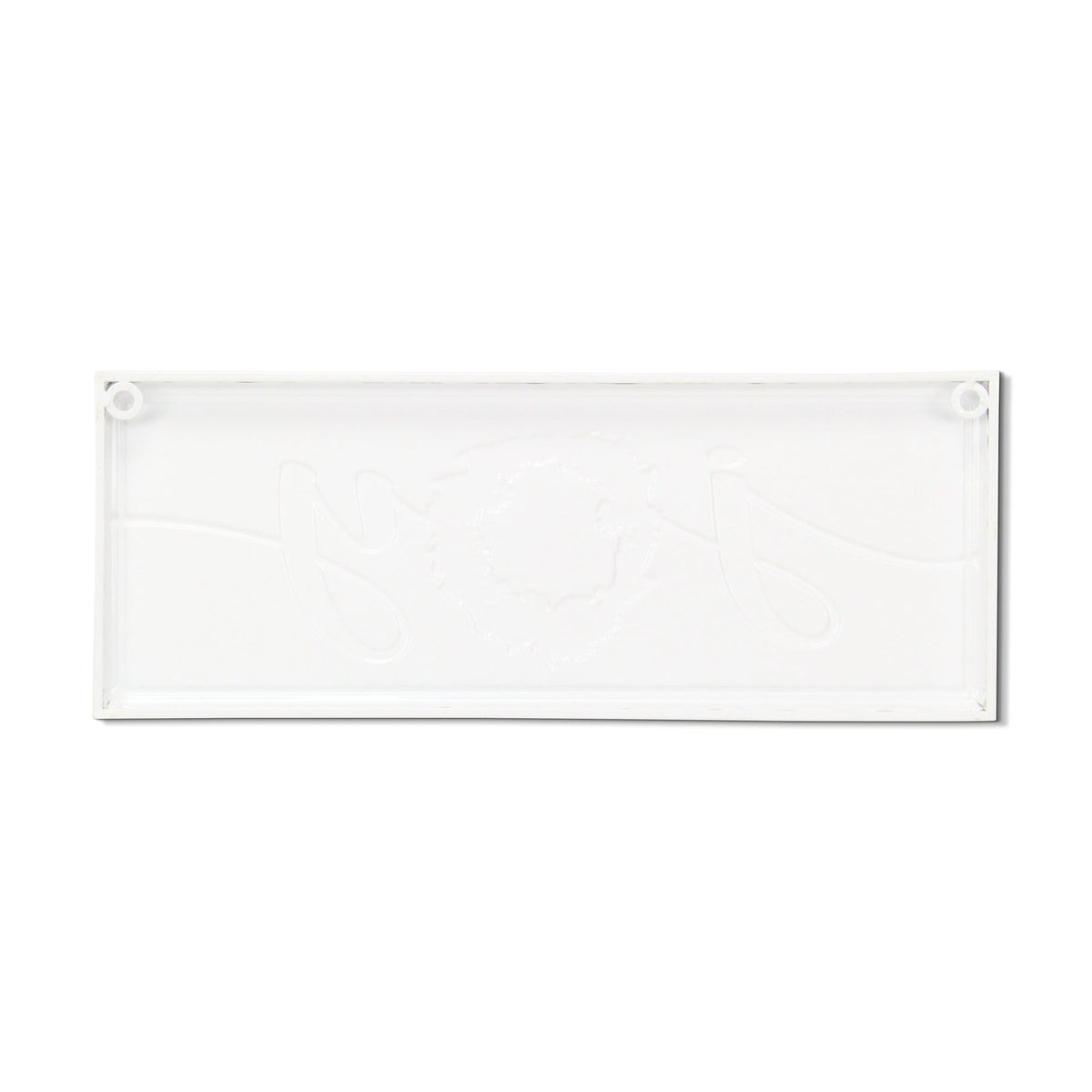 7" X 19" White and Red Christmas Joy Metal Wall Decor