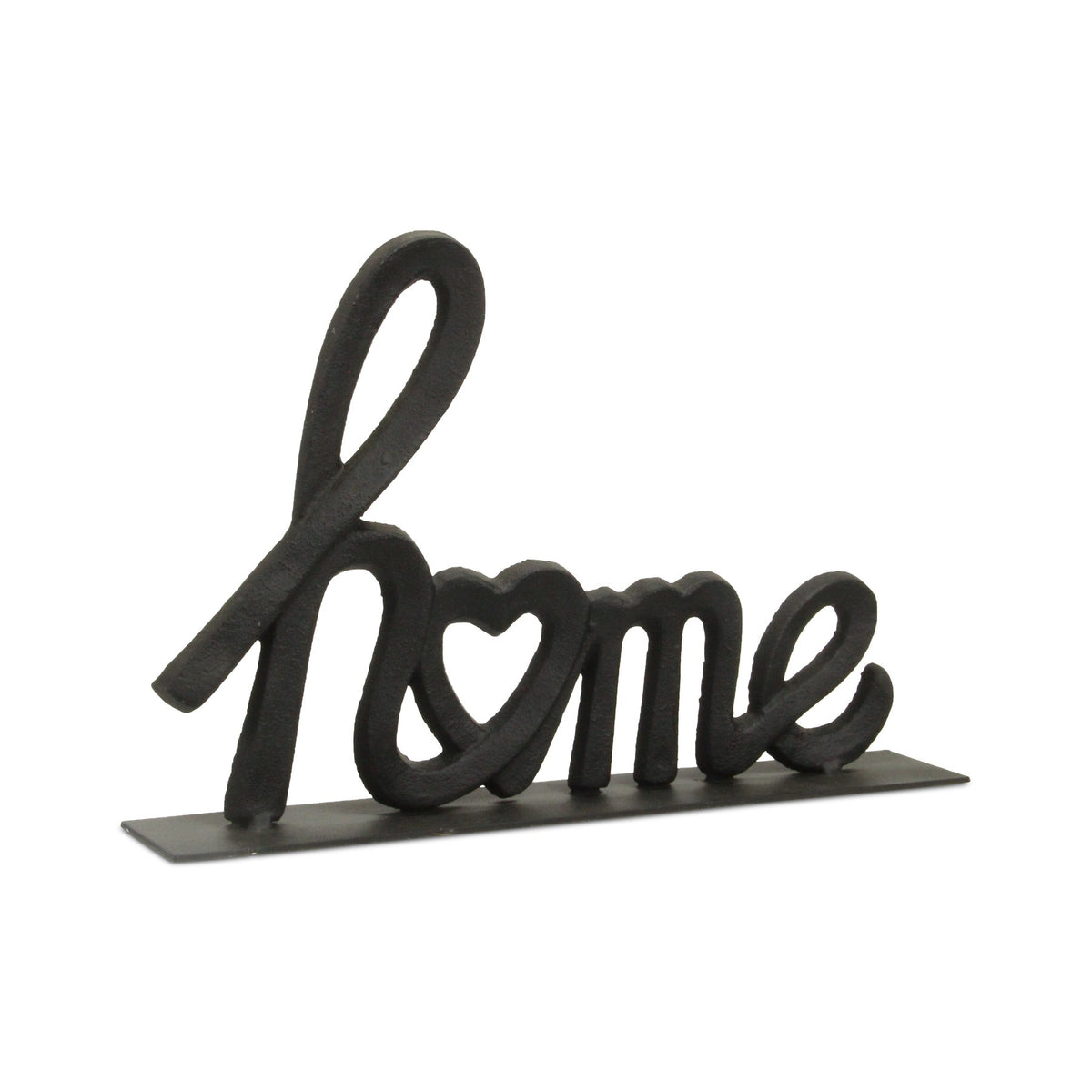 12" Black Cast Iron Home Hand Painted Tabletop Sculpture