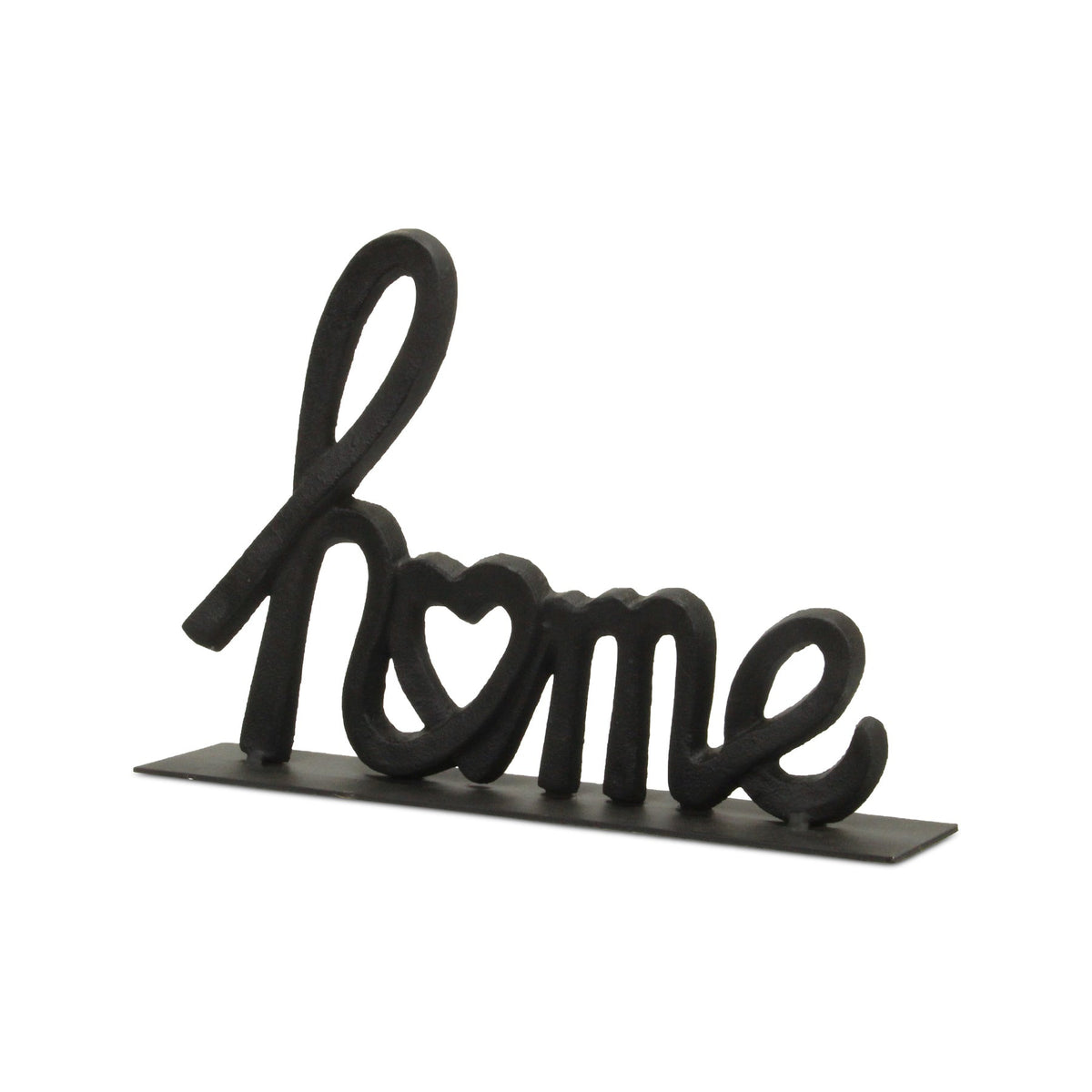 12" Black Cast Iron Home Hand Painted Tabletop Sculpture