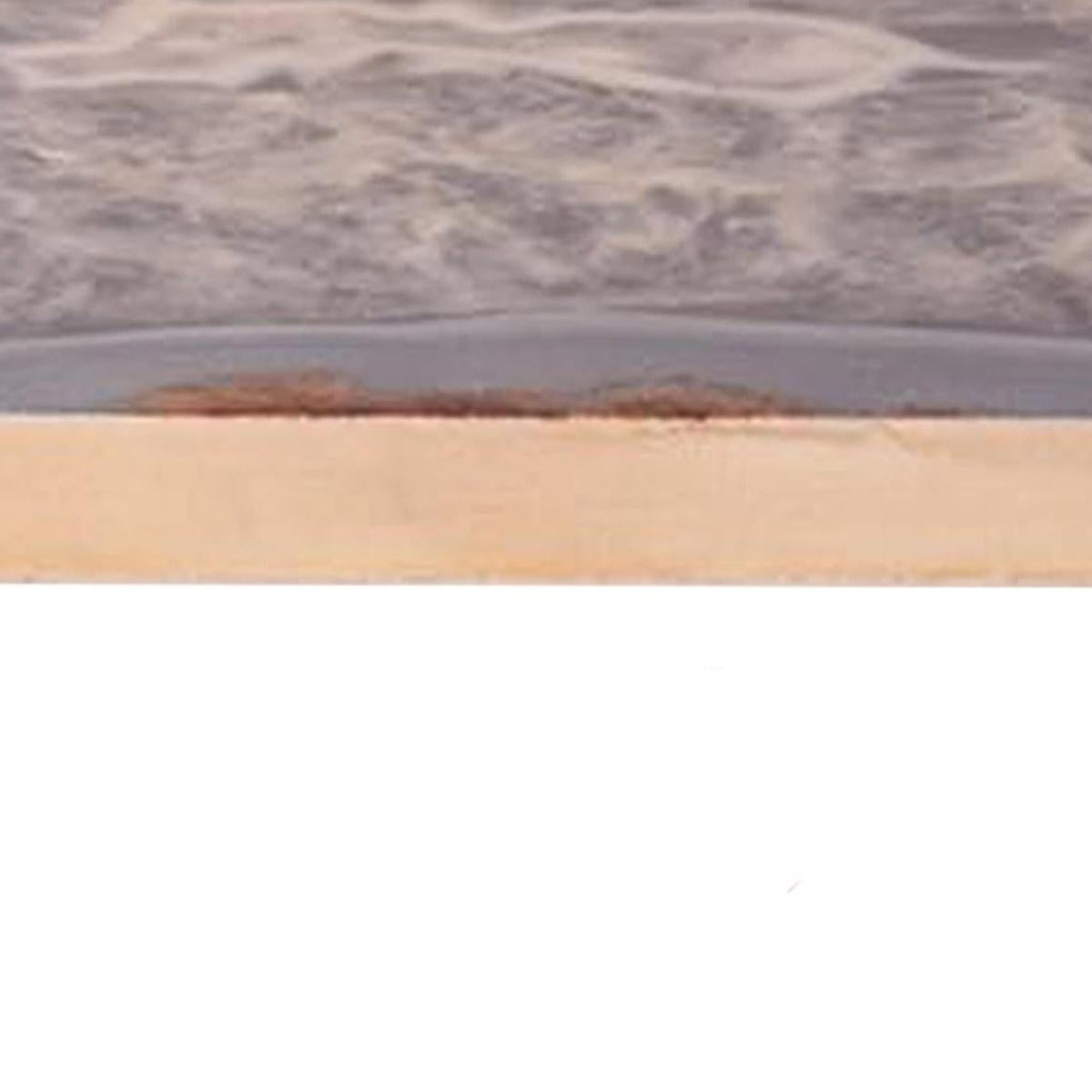 36" Gray And Natural Wood Agate Pattern Wall Mount Accent Shelf