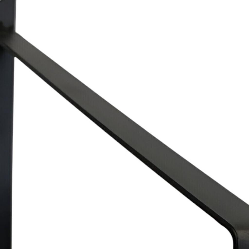 8" Set Of Two Black Metal Wall Mounted Shelf Brackets