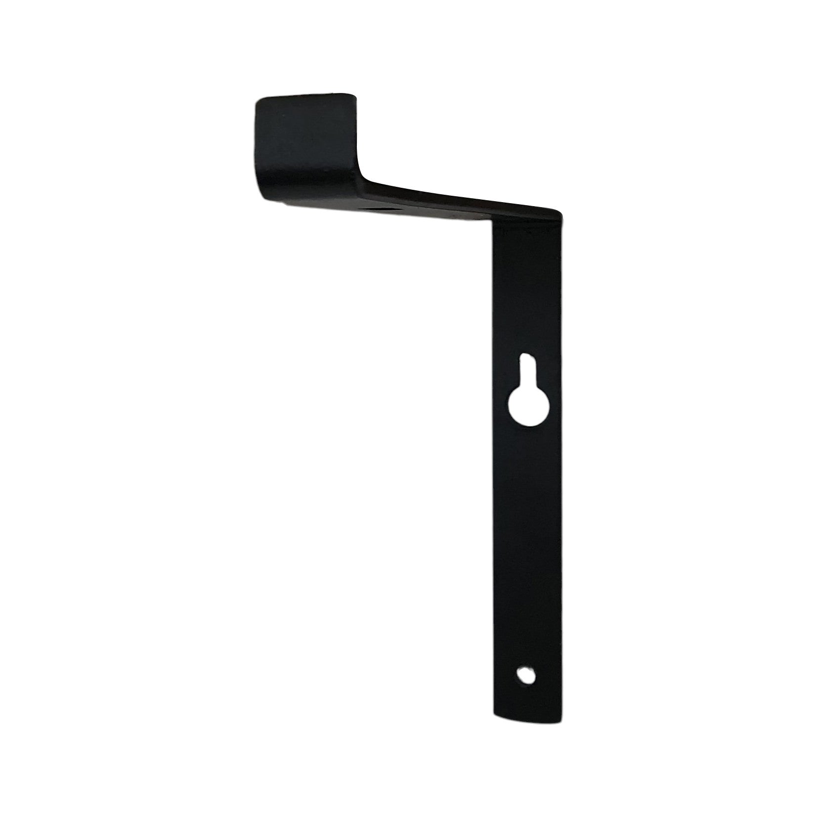 7" Set Of Two Black Metal Wall Mounted Shelf Brackets