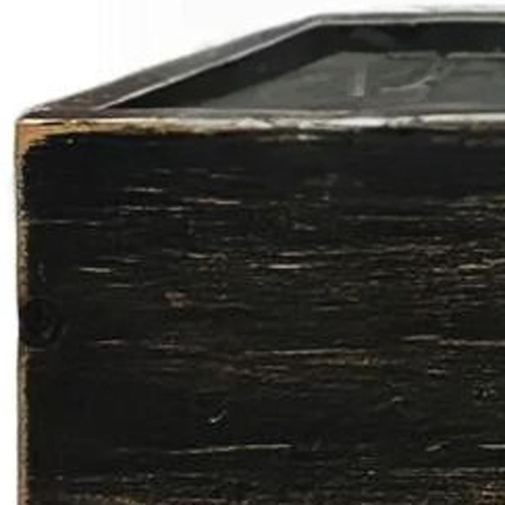 10" Black Distressed Wood Wall Mounted Floating Shelf With LED