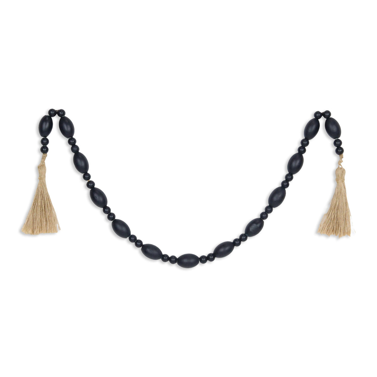 36" Dark Blue Wood Hand Painted Decorative Tassel