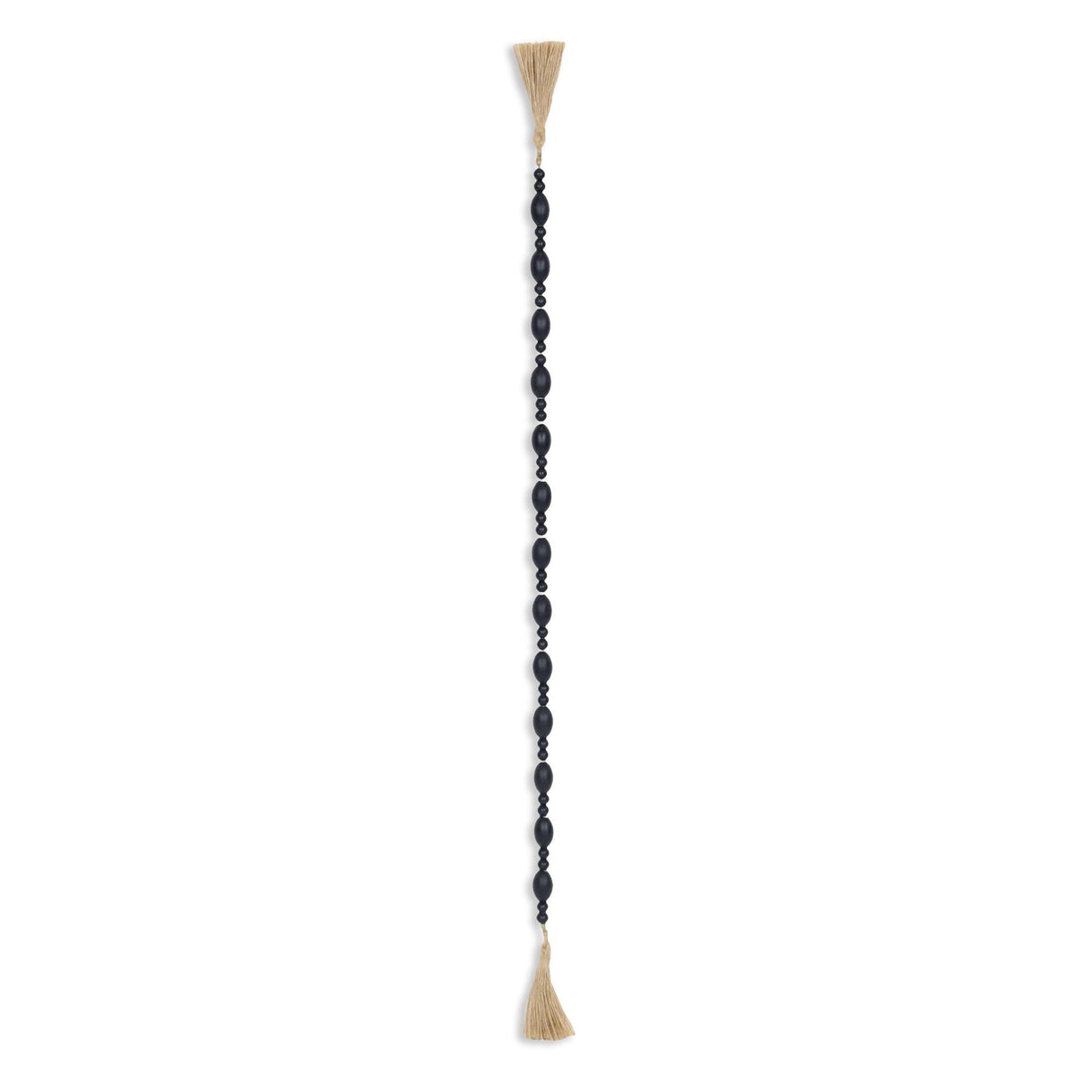 36" Dark Blue Wood Hand Painted Decorative Tassel