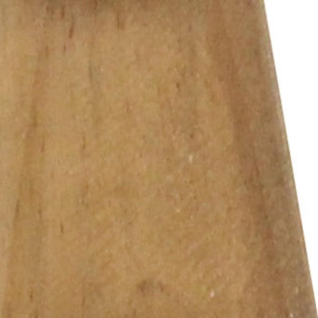 5" Brown And White Wood Hand Painted Tabletop Sculpture