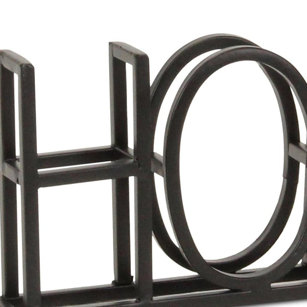 11" Black Metal Home Tabletop Sign