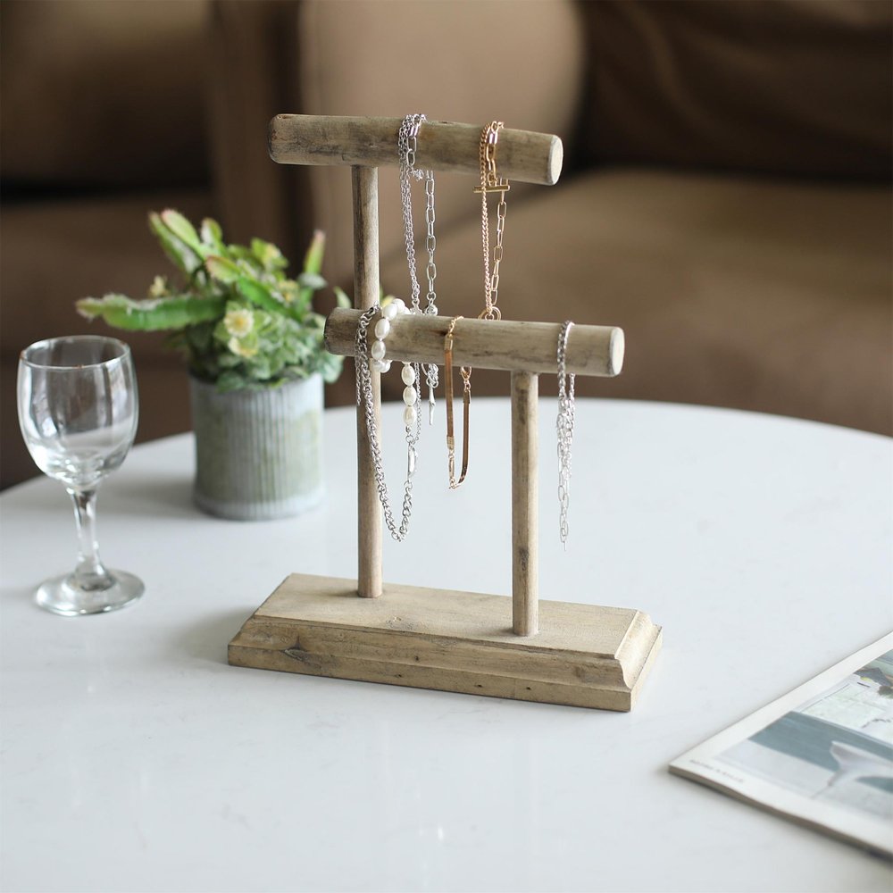 12" Brown Drift Wood Decorative Jewelry Holder