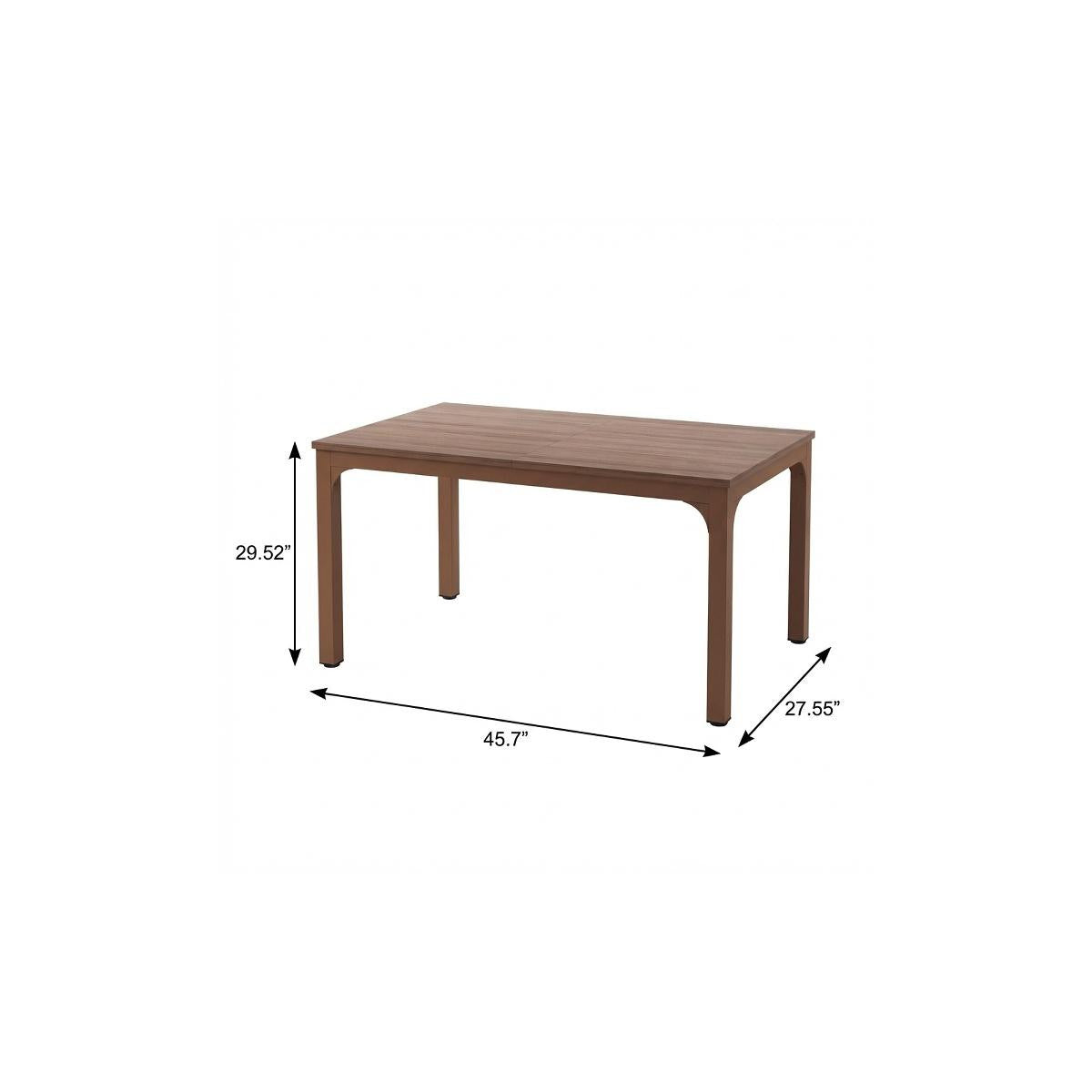 46" Brown Wood and Iron Dining Table