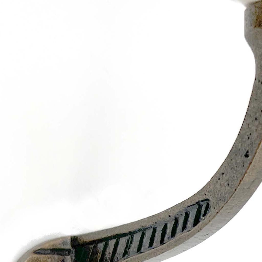 Set of Six Bronze And White Cast Iron And Ceramic Double Wall Hooks