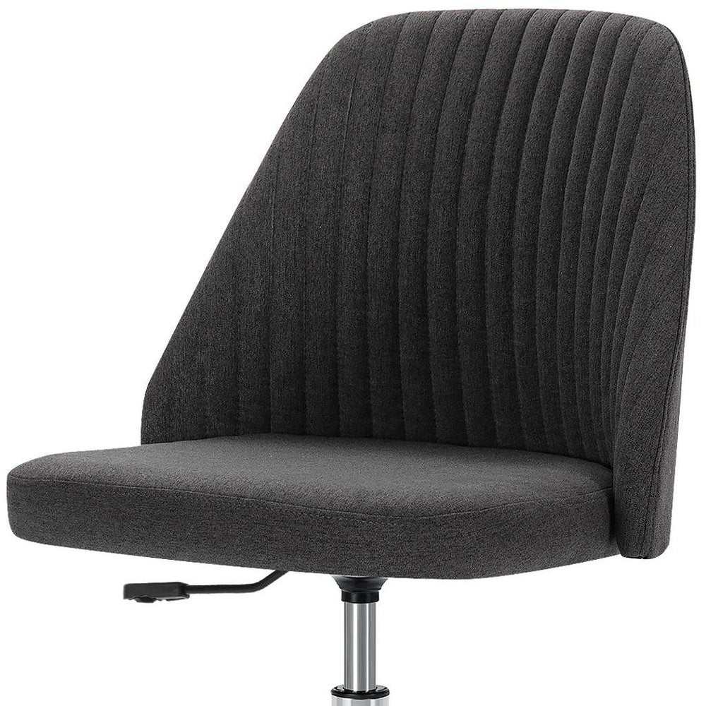Pink and Silver Adjustable Height Swivel Rolling Office Chair