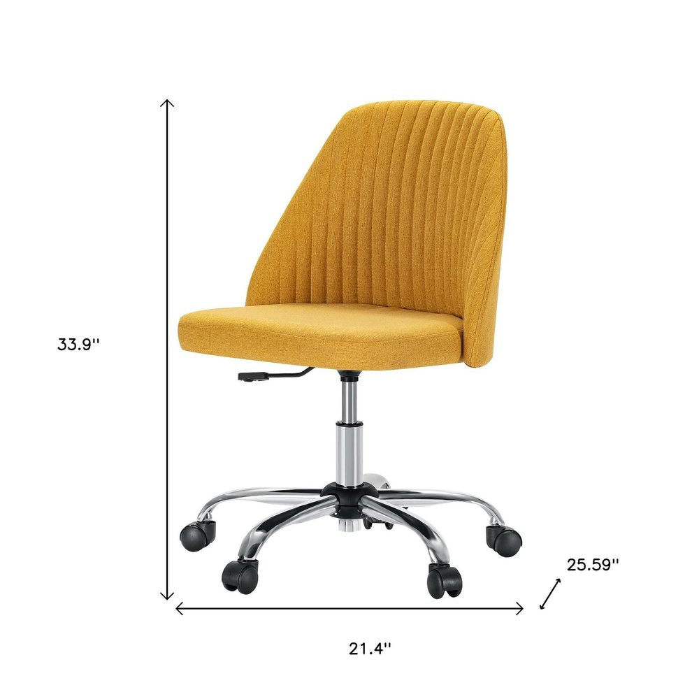 Pink and Silver Adjustable Height Swivel Rolling Office Chair