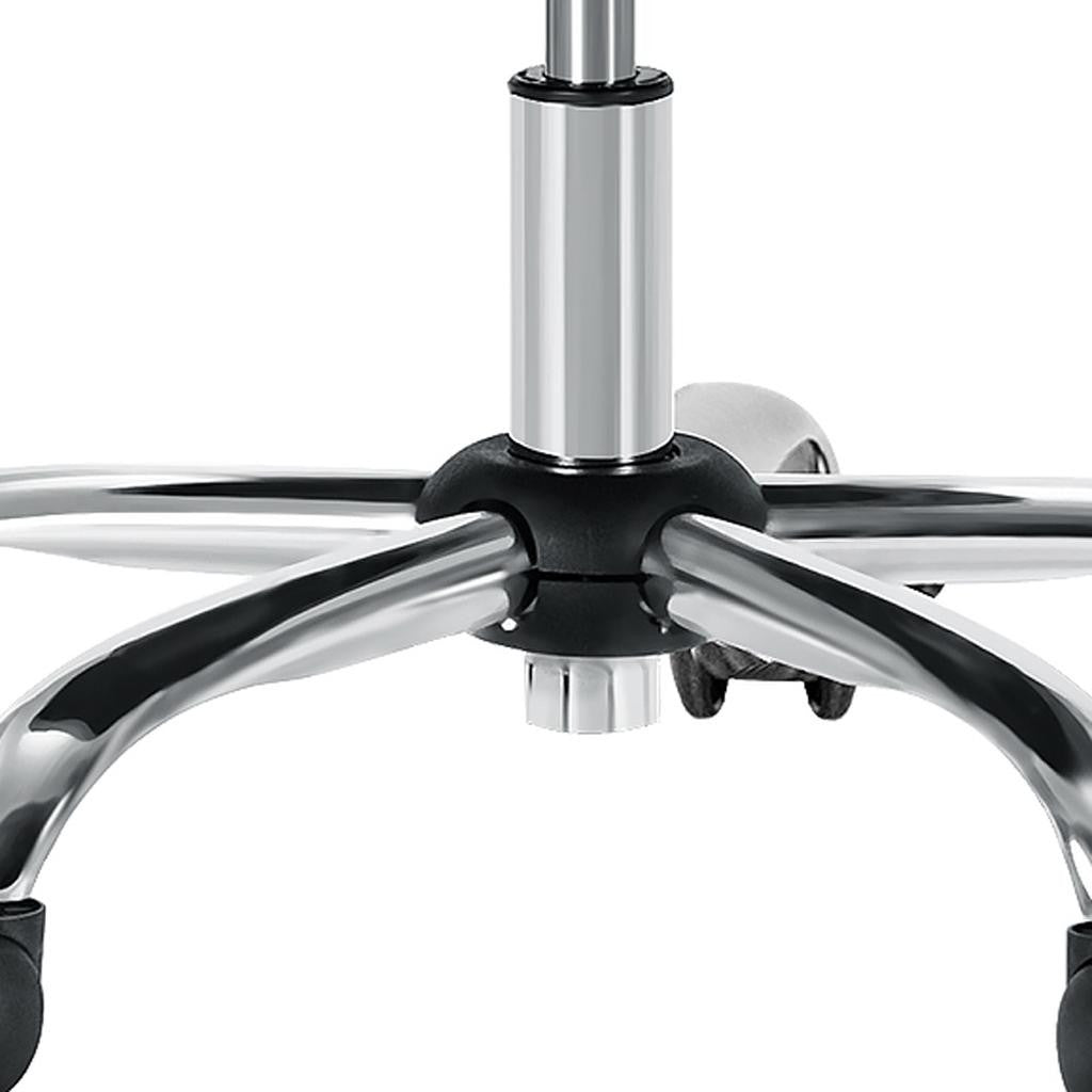 Gray and Silver Adjustable Height Swivel Rolling Office Chair