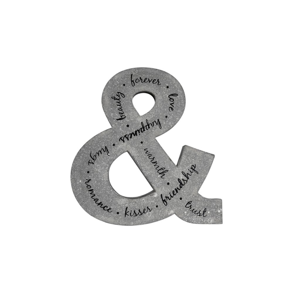 20" X 18" Black And Gray Galvanized Metal Ampersand Hanging Wall Decor