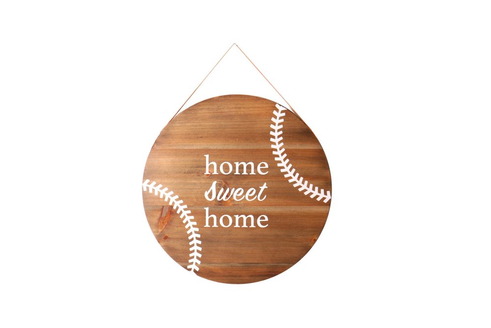 Set of Two Brown And White Home Sweet Home Wood Wall Decor