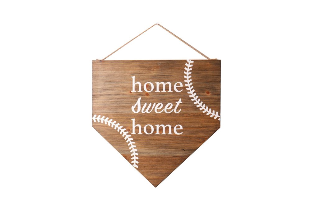 Set of Two Brown And White Home Sweet Home Wood Wall Decor