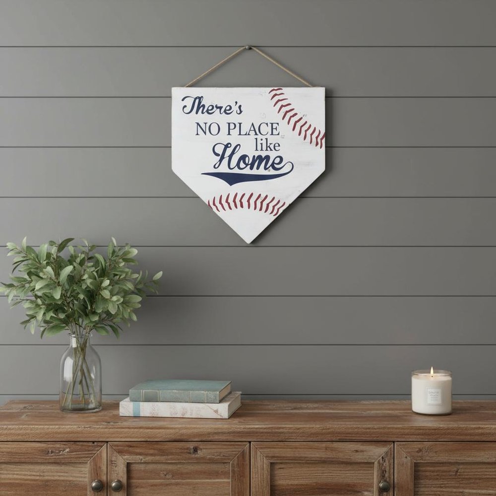 Set of Two Brown And White Home Sweet Home Wood Wall Decor