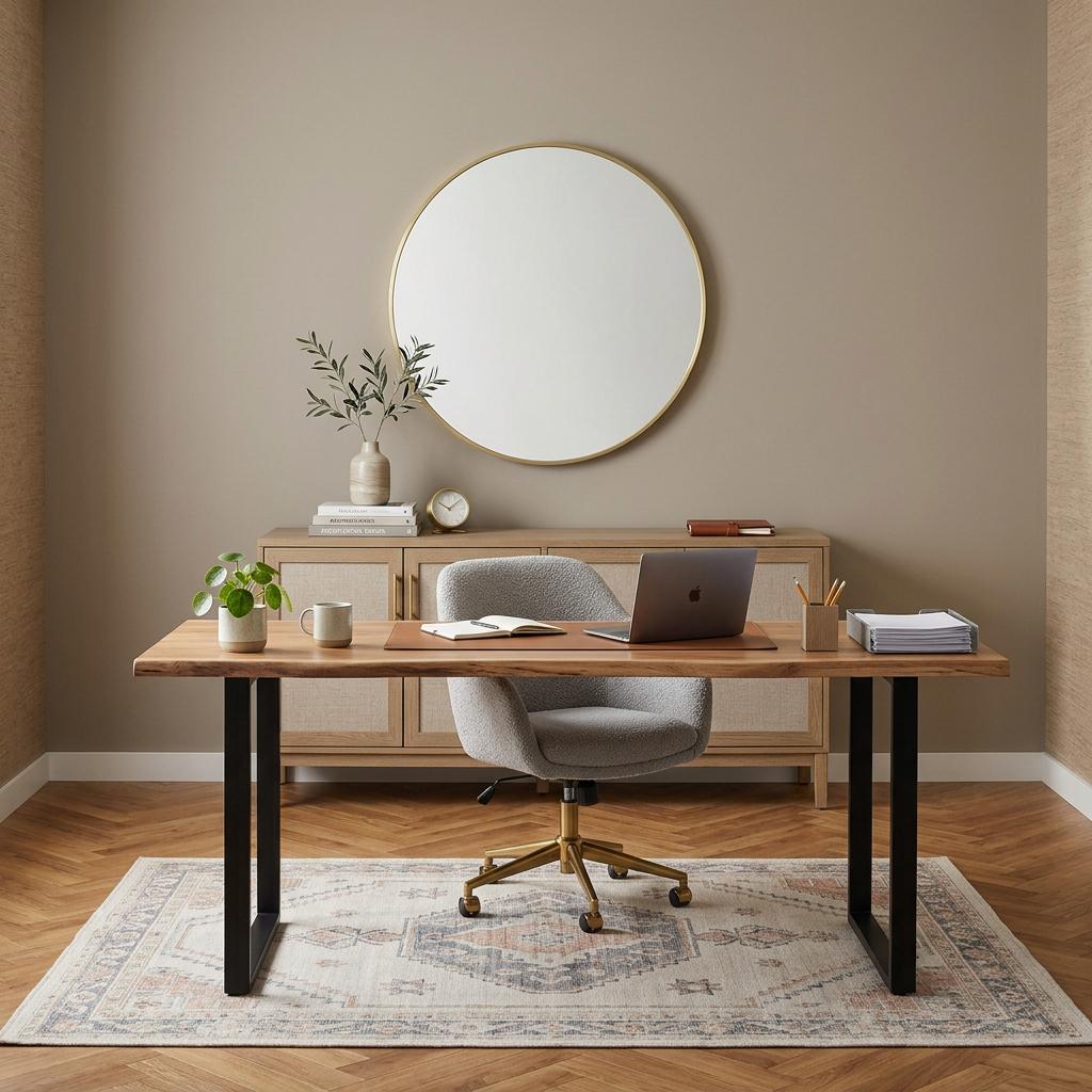 20" Gold Metal Round Framed Bathroom Vanity Mirror