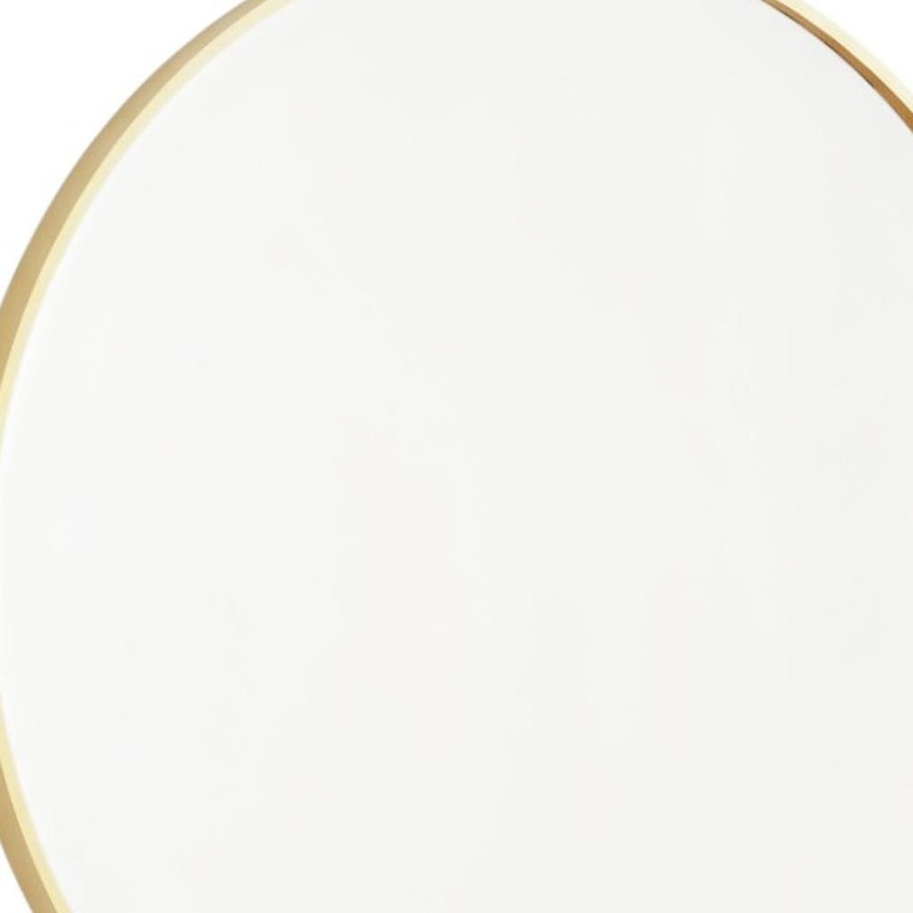 24" Gold Metal Round Framed Bathroom Vanity Mirror