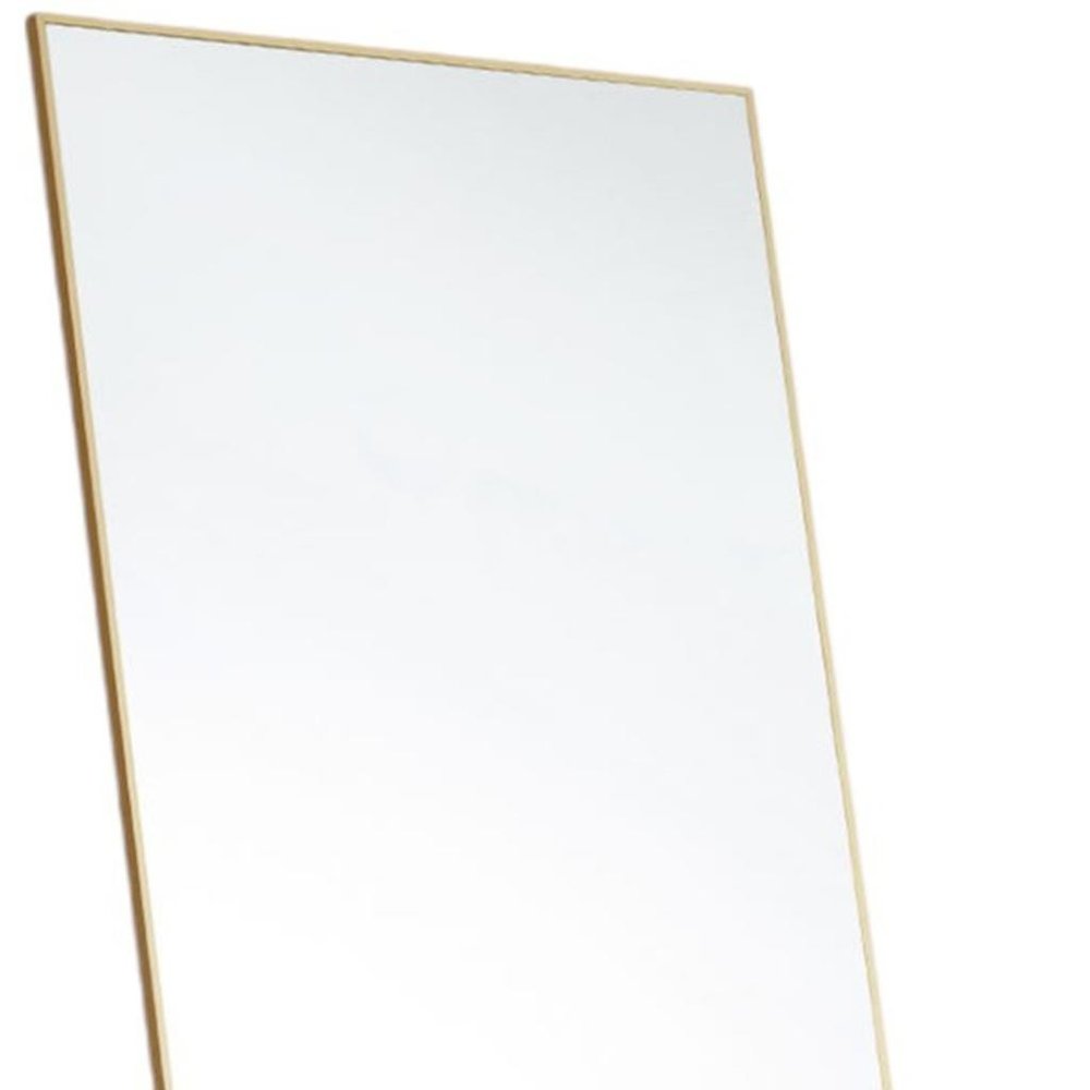 63" Gold Metal Freestanding and Wall Mount Framed Full Length Mirror