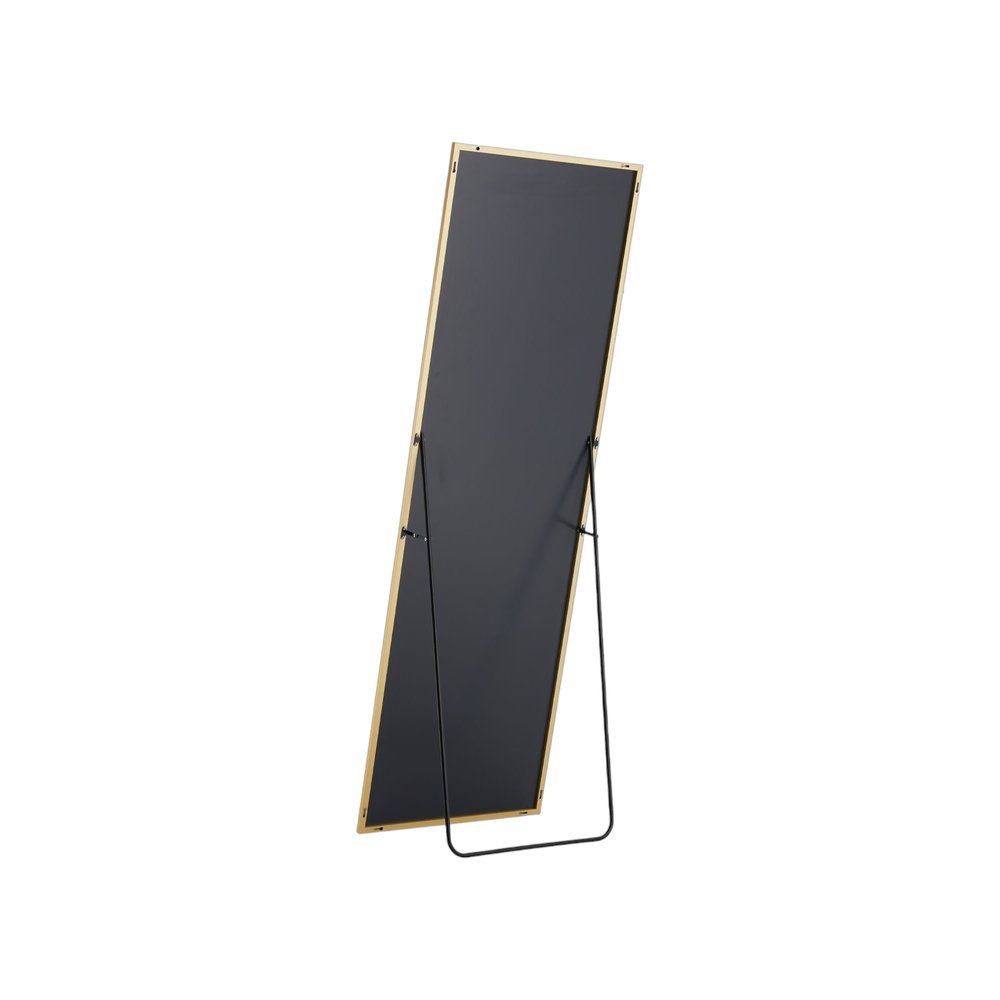 63" Gold Metal Freestanding and Wall Mount Framed Full Length Mirror