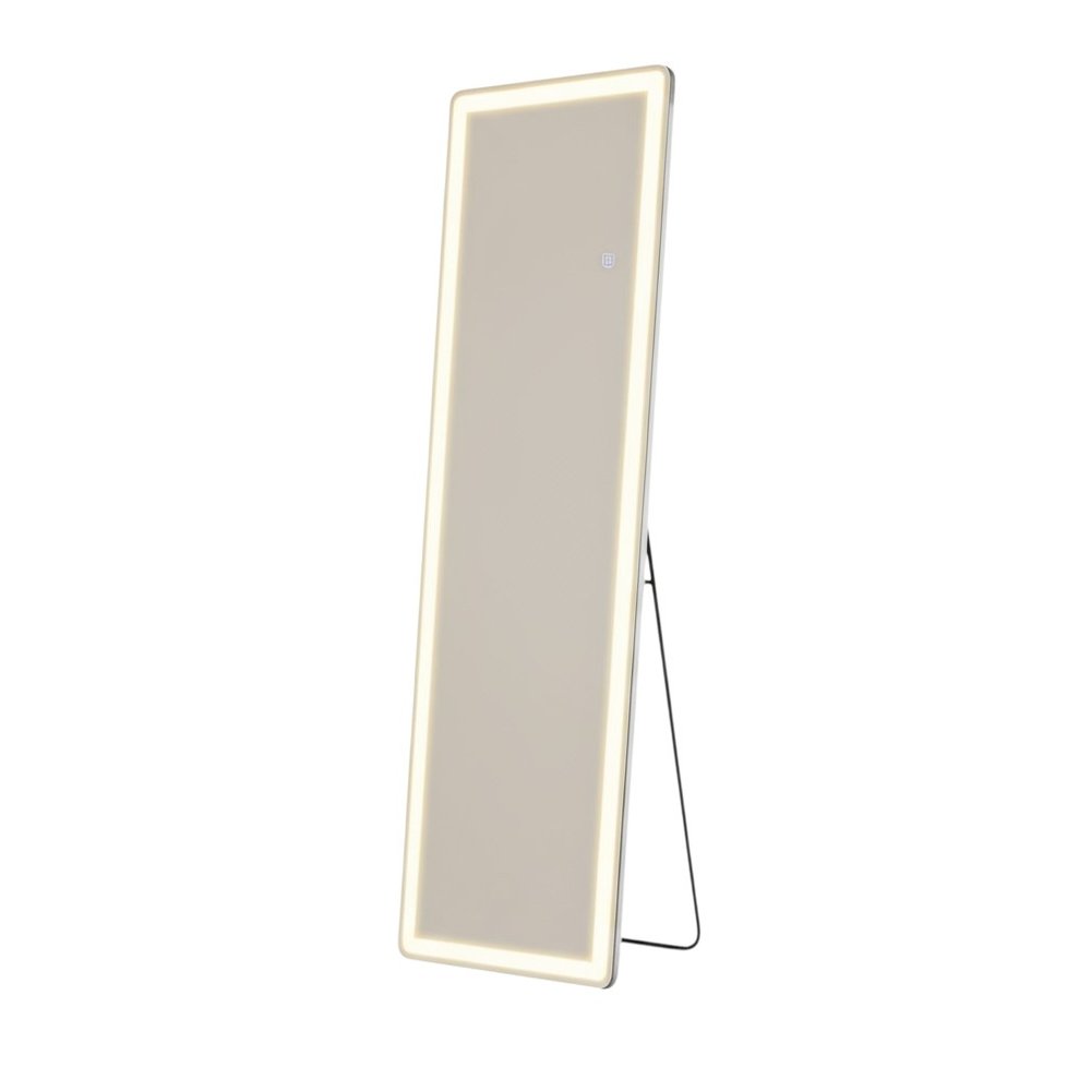 60" Clear Lighted Freestanding and Wall Mount Frameless Full Length Mirror