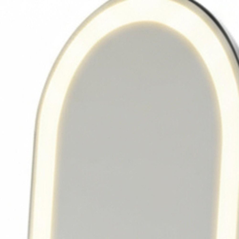 60" Clear Arch Lighted Freestanding and Wall Mount Frameless Full Length Mirror
