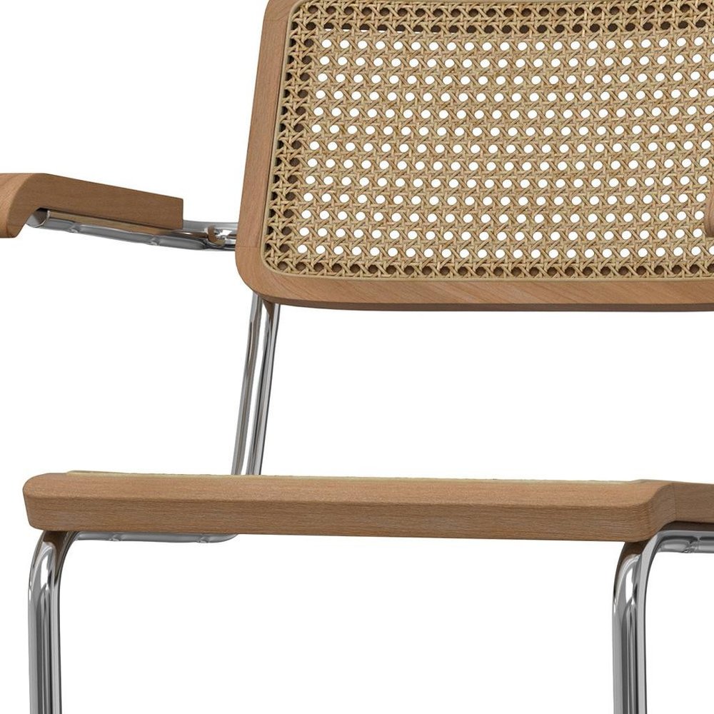 Set of Two Natural and Gray Solid Wood Dining Parsons Chairs