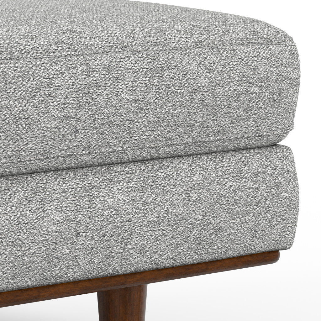 49" Gray And Brown Polyester Blend Cocktail Ottoman