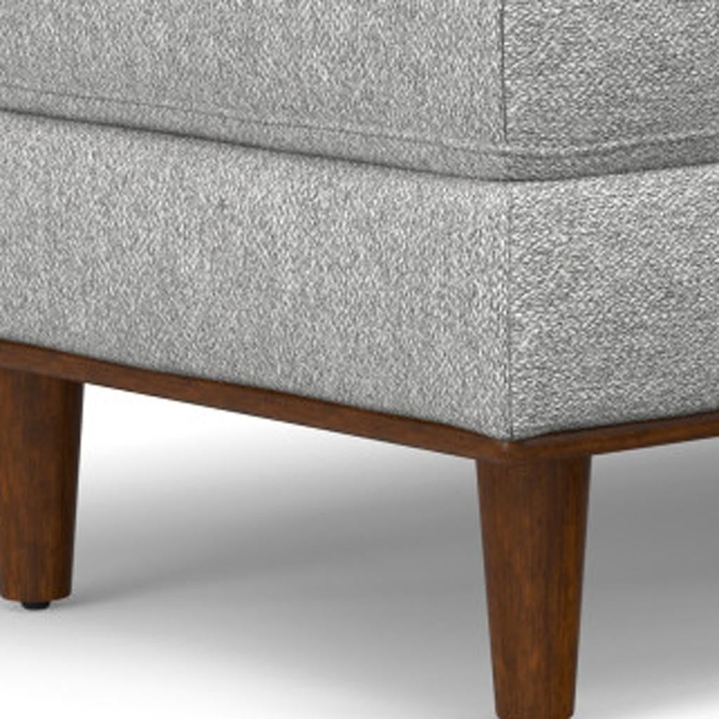 49" Gray And Brown Polyester Blend Cocktail Ottoman