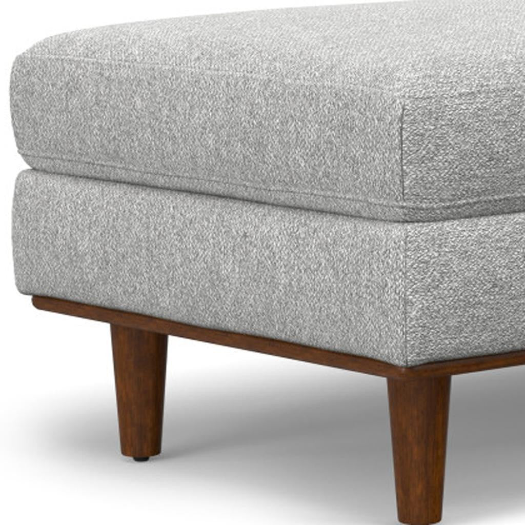 49" Gray And Brown Polyester Blend Cocktail Ottoman